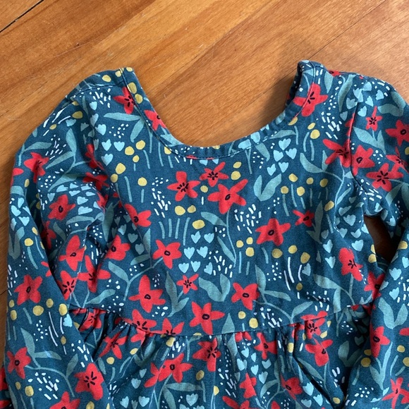 Hanna Andersson pointsetta pattern skater dress, size 100/4t. - Picture 2 of 6